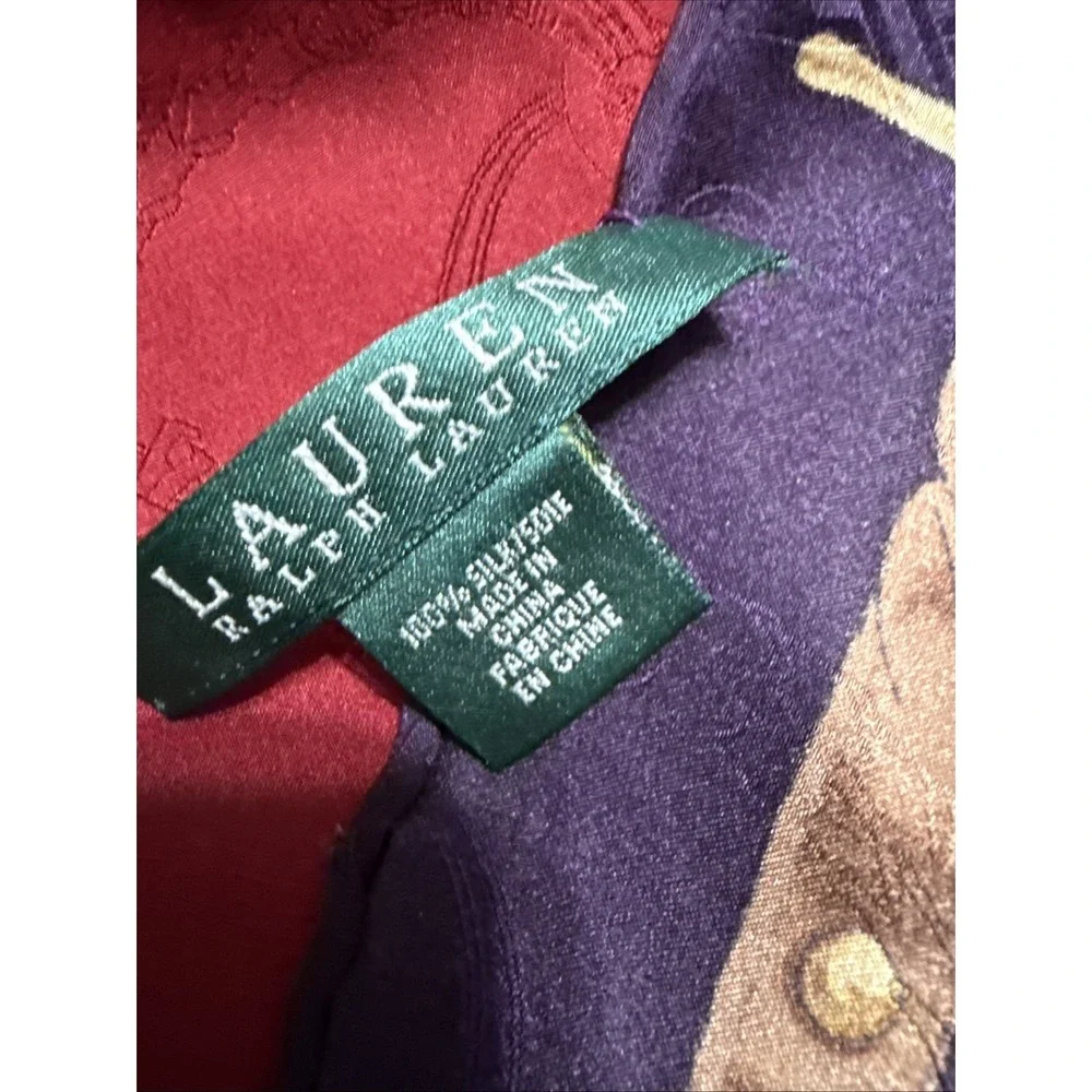 LAUREN Ralph Lauren Crest LXVII Silk‎ Scarf 35